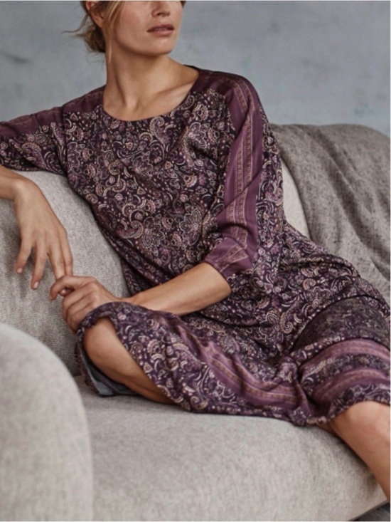 J. Jill Dresses & Skirts - Pure J. JILL Purple Paisley Floral EcoVero Satin Maison Midi Dress Size 2X